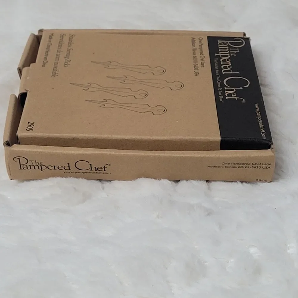The Pampered Chef Stainless Steel Serving Picks 3 Piece Set  Retired #2905
